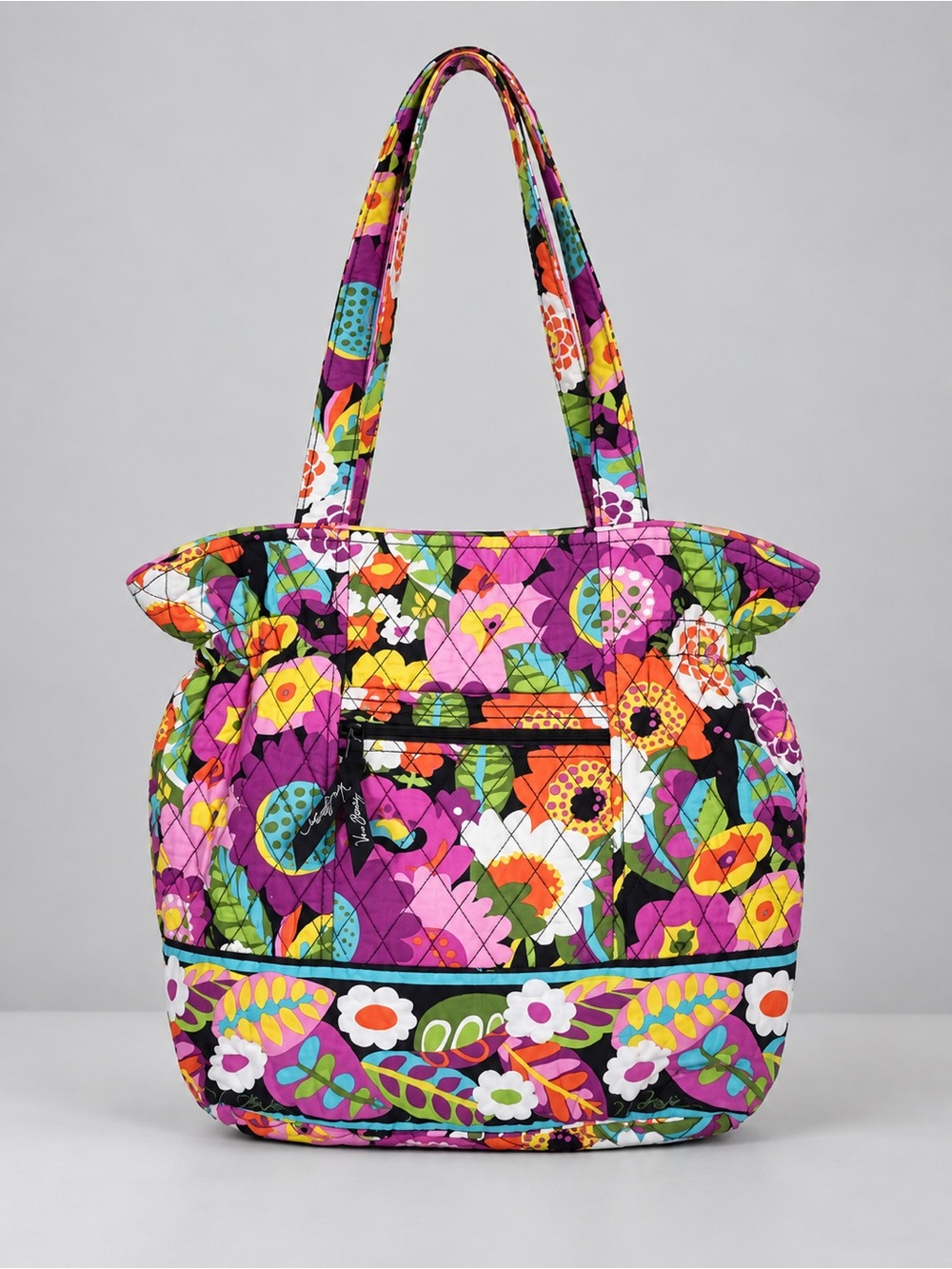Vera Bradley Va Va Bloom Laura Tote Shoulder Bag Floral Quilted Bohemian